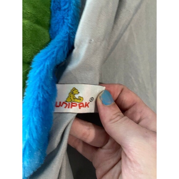 Unipak Plush Toys Blue Pillow 3D Bear Yosemite Mountain Log Cabin Decor 11x12in - Picture 2 of 7